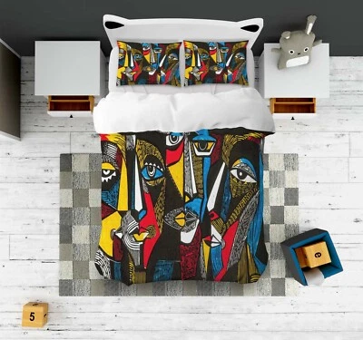 3D абстрактные глаза A2444 кровать наволочки одеяло пододеяльник комплект королева король Эми 23 - Изображение 1 из 4