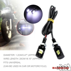 Universal Motorcycle Car Rear 0.47" LED License Plate Bolt Light Lamp UTV ATV - Picture 1 of 11