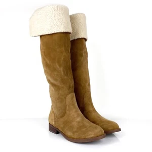 Sole Society Women's Lane Suede Tall Boots Chestnut Size 5 - Picture 1 of 9