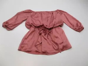 Nueva Blusa CALS Para Mujer Talla S Informal Forrada Suelta Aspecto Húmedo Rubor Rosa - Imagen 1 de 6