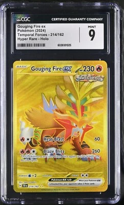 Gouging Fire ex 214/162 - CGC 9 - Sv05: Temporal Forces Holo - Image 1 of 4
