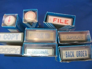 VINTAGE LOT OF 8 X-STAMPER SHACHIHATA & 1 SANFORD POM ALL UNUSED - Picture 1 of 7