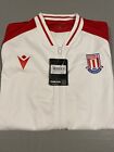 Macron Stoke City, The Potters Home Walk Out Jacket. 21-22 Adult XL. White/Red