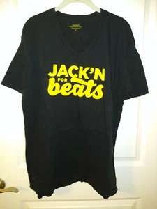 RARE Jack Daniels Tennessee Honey "Jack'n for Beats" V Neck Black Shirt XL Soft! - Picture 1 of 6