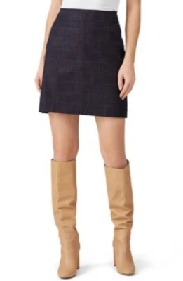 Falda See By Chloé Talla 34 EE. UU. 0-2 Tinta Azul Marino Cuadros Algodón Lápiz Mini Foto 1 de 4