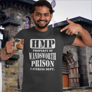 Funny Humorous Property of Wandsworth Prison Premium Quality T-shirt - Picture 1 of 7