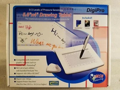 DigiPro Drawing Tablet WP5540 5.5x4" USB Graphics Tablet With Pen Vintage  - Image 1 of 4