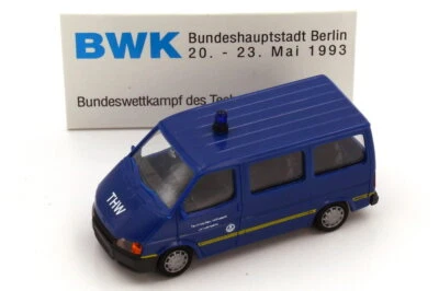 Автобус фургон 1:87 Ford Transit B THW Bundeswettkampf Bwk Berlin 1993 - Rietze - Изображение 1 из 4