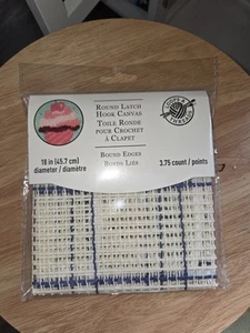 Round Latch Hook Canvas by Loops & Threads 18inch - Picture 1 of 2