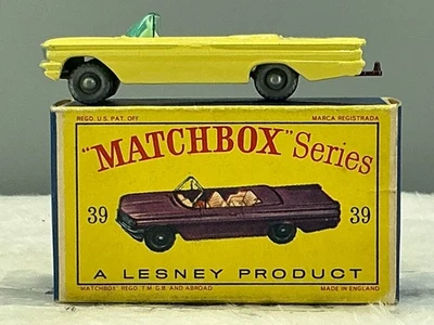 Matchbox Lesney 1963#39B Pontiac Convertible, SPW, como nuevo en caja, todo original Foto 1 de 4