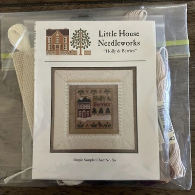 Little House Needleworks “Holly & Berries” Cross Stitch Kit Brand New - Image 1 of 2