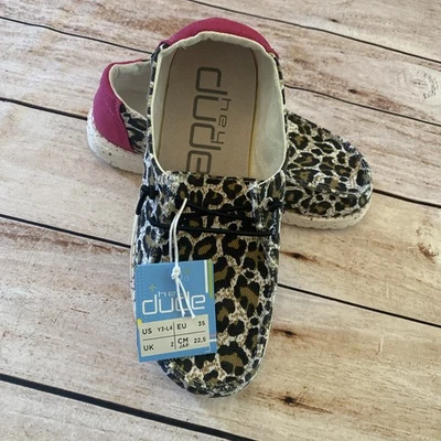 Youth Hey Dude Wendy Size Y3 Cheetah Animal Print NWT - Image 1 of 4