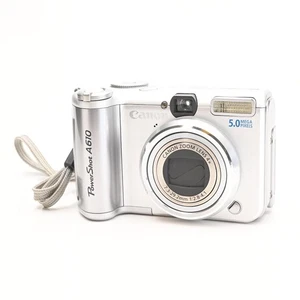 Canon PowerShot A610 5MP Digital Camera w/4x Zoom Silver #645 - Picture 1 of 7