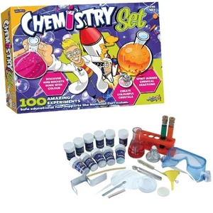 Chemistry Set John Adams 100 Comprehensive Science Experiments Project Book - Picture 1 of 5