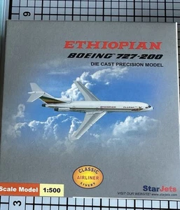 SJETH050 Star Jets 1/500 - Boeing 727 200 Ethiopian Airplane - Picture 1 of 9