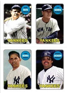 2013 Topps Archives Stamps  Babe Ruth  Lou Gehrig  Y Berra  R Jackson (69S-RGBJ) - Picture 1 of 2