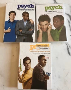 Psych DVD Box Set - Seasons 1.2 & 4  EUC - Picture 1 of 3