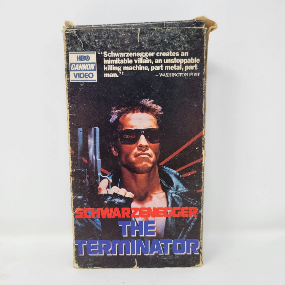The Terminator VHS Movie Arnold Schwarzenegger HBO Video - Image 1 of 4