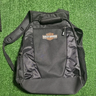  "Mochila de trabajo de viaje Harley Davidson negra 18"" cojines de computadora bajo perfil"  Foto 1 de 4