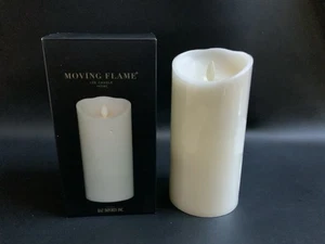 Moving Flame Battery Operated  Pillar Candle Real Smell Vanilla - Picture 1 of 4