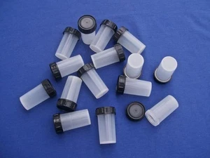 ( LOT OF 15 ) PLASTIC MICROSCOPE OBJECTIVE LENS CANISTERS NEW - Picture 1 of 3