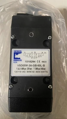 CONTINENTAL HYDRAULICS DIRECTIONAL CONTROL VALVE VSD05M-3A-GB-60L-B