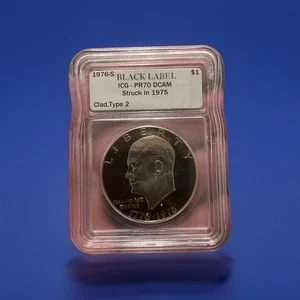 1976-S Proof Eisenhower Struck In 1975 PR70 DCAM-EXTREMELY RARE COIN - Picture 1 of 5