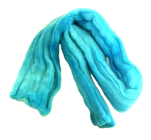 Soft Blue Needle Felting Spinning Wool Fiber Roving 1.0 oz. - NEW (#12) - Picture 1 of 5