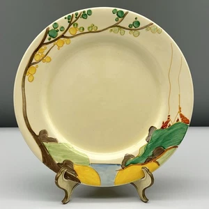 Rare 1930s CLARICE CLIFF BIZARRE Perfect Secrets COTTAGE Art Deco SALAD PLATE 8" - Picture 1 of 14