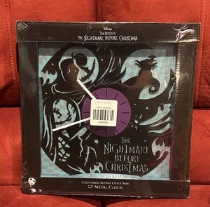 Disney Tim Burton's The Nightmare Before Christmas Metal Clock 12" NEW IN BOX - Picture 1 of 2