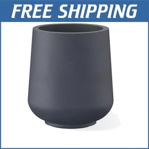 Weather-Resistant 3-Gallon Charcoal Concrete Planter for Elegant Home and Garden - Picture 1 of 11