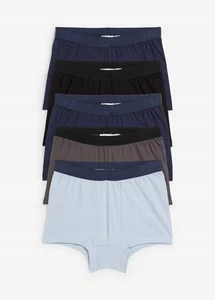 5 Stück Jungen-Boxershorts Gr. 176/182 Blau Schwarz Grau Boxer Unterhose Neu - Bild 1 von 1