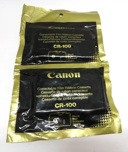 Paquete de 2 cassette de cinta de película corregible Canon CR-100 negro - Imagen 1 de 4