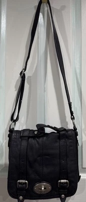 Fossil Maddox Satchel Handbag ZB4501400 Organizer Crossbody Bag  Navy - Image 1 of 4