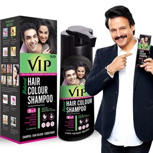 5 in 1 Hair Colour Shampoo base Color 180 ml Black black  - Picture 1 of 8