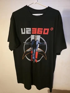 U2 360 Tour Concert T-Shirt Extra Large XL Black Double Sided Rock Band 2011 - Picture 1 of 8
