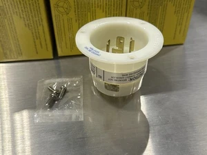 Hubbell Wiring Device-Kellems Hbl2425 Flanged Locking Inlet, L15-20P, 20 A, - Picture 1 of 3
