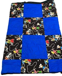 Cowboy Twin Size Quilt. New. Hand Made. Beautiful.Blue And Black. - Picture 1 of 10
