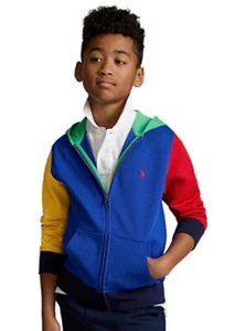Polo Ralph Lauren Big Boys Multicolor Ombre-Logo Zip Hoodie Size : Large - Picture 1 of 10