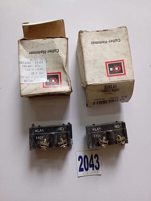 E.T.N CUTLER HAMMER CONTACT BLOCK E30KLA1 (LOT OF 2PC) - Image 1 of 4