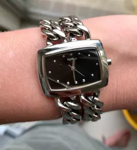 FIORELLI Womens Retro Silver Braclet Watch Y2K 90s Square - Picture 1 of 9