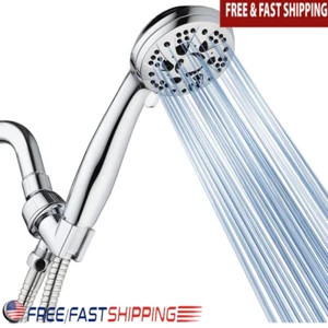 High Pressure 6 Setting Handheld Shower Chrome Face Hose Ultimate Experience New - Picture 1 of 6
