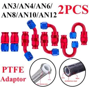 2X 3AN 4AN 6AN 8AN 10AN 12AN Hose End Fittings Adapter For PTFE Fuel Oil Line - Imagen 1 de 35