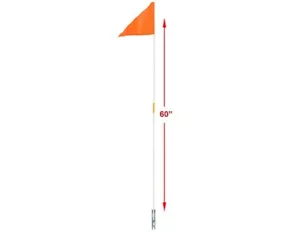 NEW! 2PC SAFETY 60" LONG BICYCLE FLAG IN ORANGE. - Picture 1 of 1