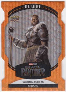 2022 Upper Deck Marvel Allure Die Cut Orange Slice WINSTON DUKE as M'BAKU #70 UD