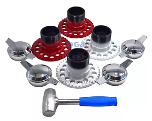 Adaptadores de rueda de alambre universales de 5 orejetas, martillo de plomo hecho en EE. UU. y KO lisos Zenith - Imagen 1 de 7