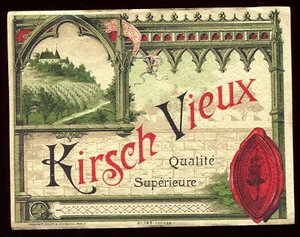 Spécimen nouvelle étiquette ancienne de Kirsch .Haberer Douin & Jouneau.1910/17 - Picture 1 of 2