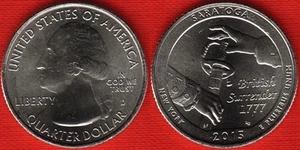 USA Quarter (1/4 dollar) 2015 D mint "Saratoga" UNC - Picture 1 of 1