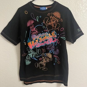 Tokyo Disney Resort Donald Duck Hot Jungle Summer Black T Shirt, Size Large - Picture 1 of 18
