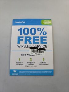 FreedomPop Bring Your Own Phone SIM Kit Free Wi-Fi Calling 100 Mb Call iPhone